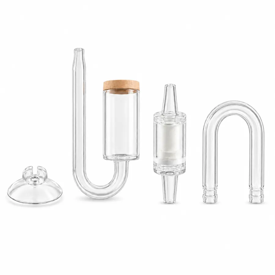 [4 in 1] Paket Diffuser Co2 / Akrilik Diffuser Co2 + Akrilik U Shape + Check Valve + Suction Cup Dif